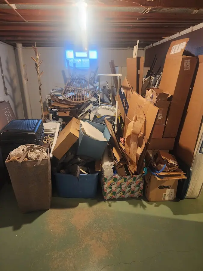 Roll-off dumpster container at job site for 20 Yard Dumpster Rental in College Station